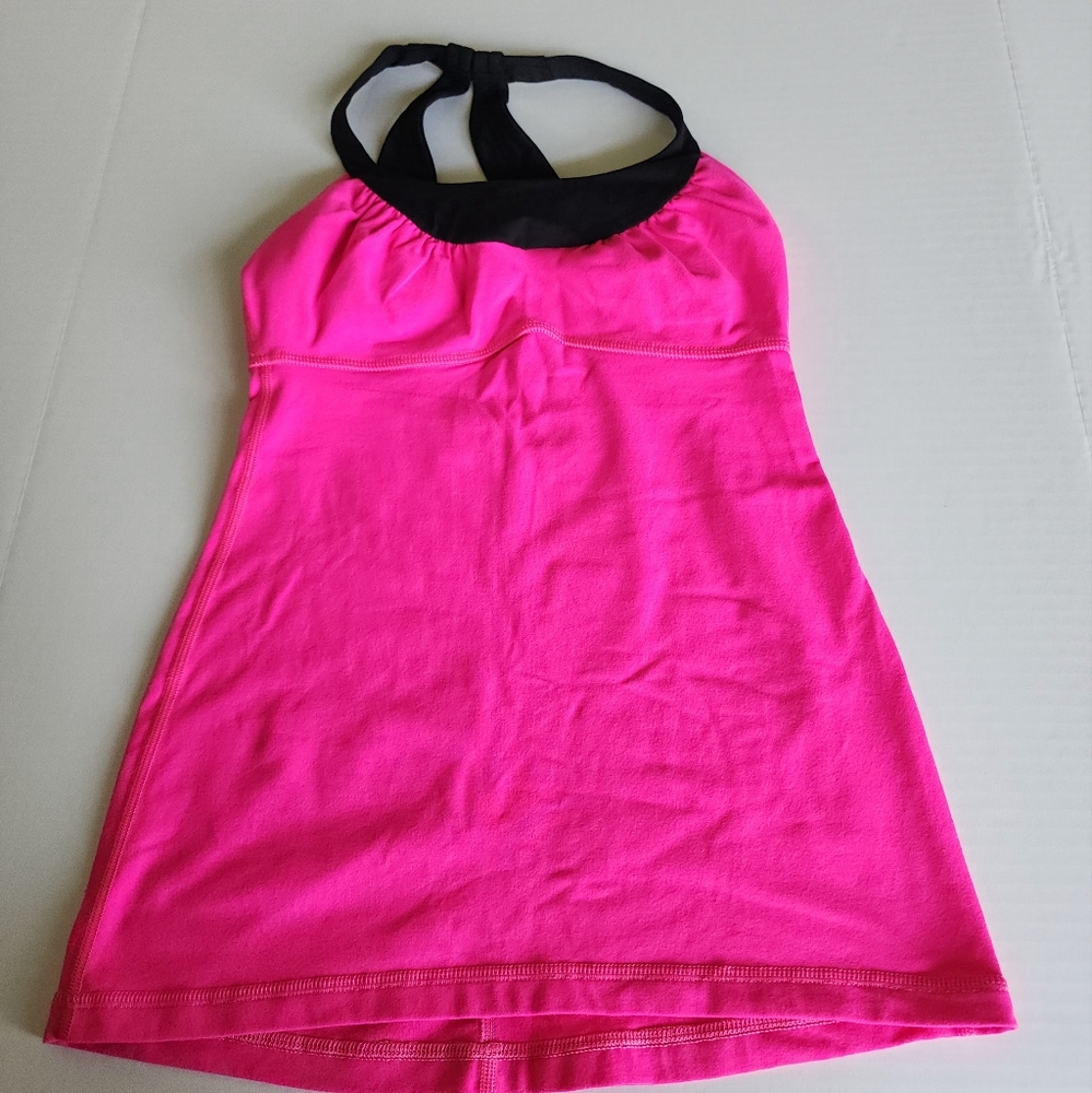 Lululemon Scoop Me Up Tank Top, Raspberry Glo Light/Black, Size 2 or XS - Picture 6 of 9